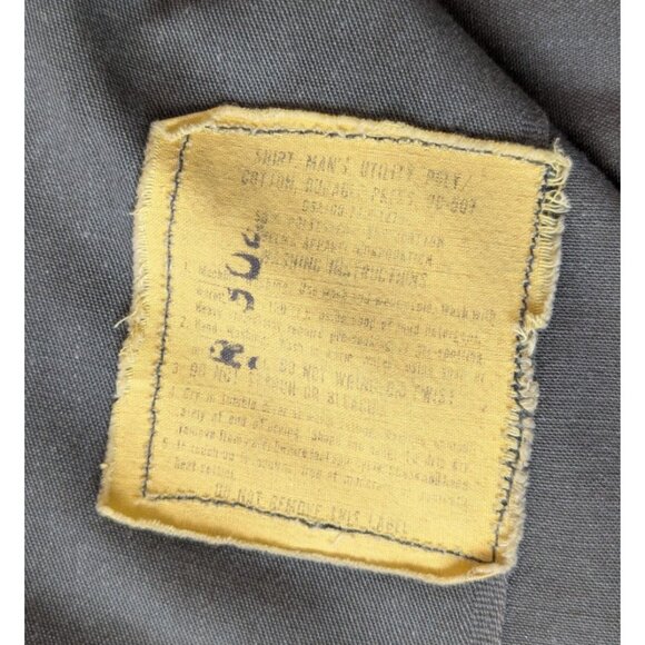 US Military Vintage 70s Men's Cotton Blend Utility OG-507 Field Shirt / Size L - Picture 7 of 11